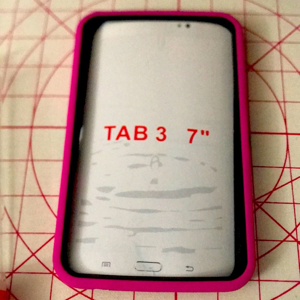 NWB Galaxy 3 7’ Hot Pink Heavy Duty Hybrid Tablet case